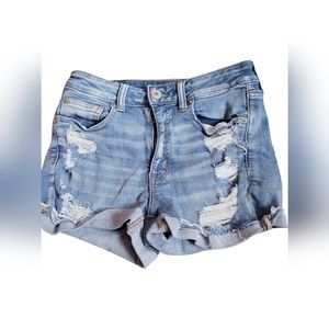American eagle denim distress shorts